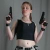 Sandrine en Lara Croft